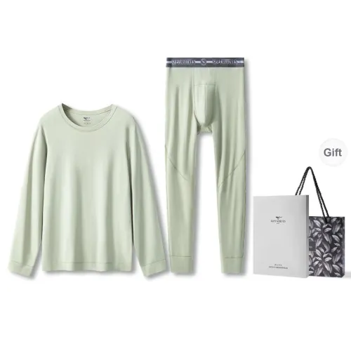 SEPTWOLVES Thermal Set Men's Gift Box Set Seaweed Green