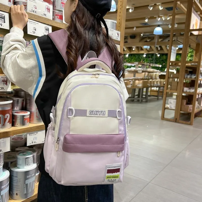 WICKBUEN Nylon Backpack Regular Unisex Black/Pink/Khaki/Green-13