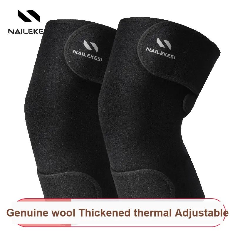 NAILEKESI Knee Pads Wool Cycling Skiing Unisex-3