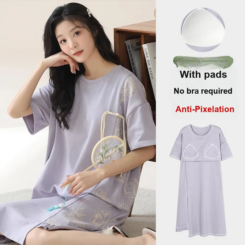 William Nightgown Women's Light Purple-1