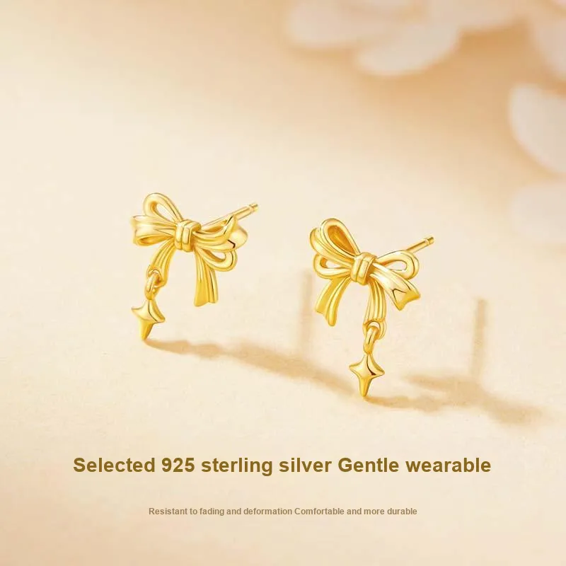 ZSY S925 Silver Stud Earrings Women's-2