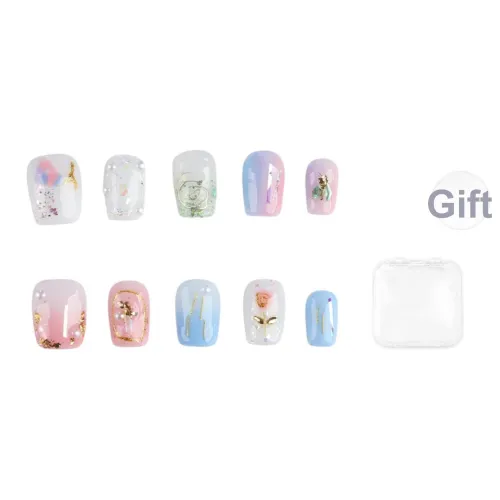 Song Biography Childlike Осветляющий Nail Art Мода False Nail Короткий LADDER 15 мм