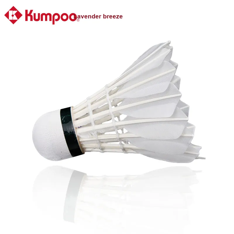 KUMPOO Goose Feather Shuttlecock 12 Pack Goose Feather Everyday Shuttlecocks-4