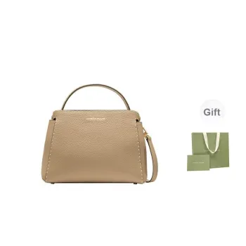 VANESSA HOGAN Vh Classic Series Cow Leather Shoulder Bag Crossbody Bag Handbag Women's Khaki