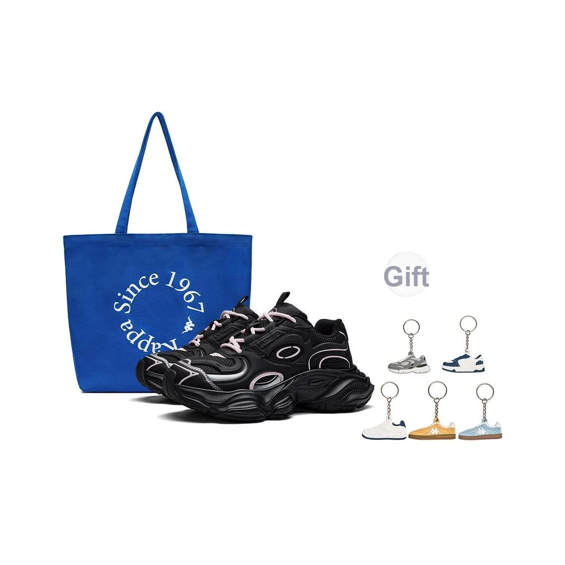 KAPPA Планета Обувь Спина к Спине Устойчивые к Износу Низкие Топы Толстая Подошва Кроссовки Женские