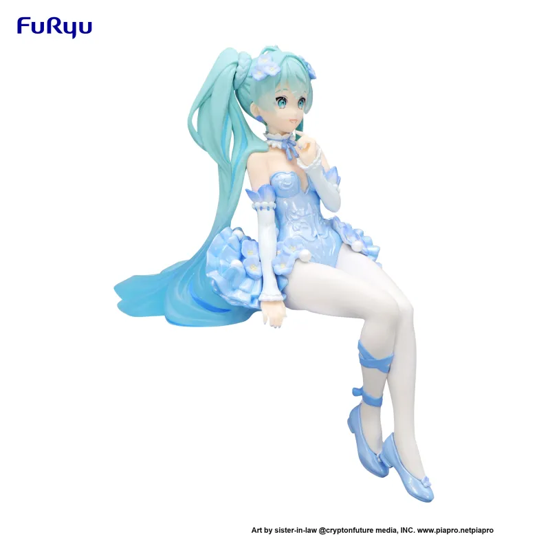 FURYU Hatsune Miku Bubble Pressed Surface Pink Butterfly Fairy, Blue Version Figure Bonus Gifts-4