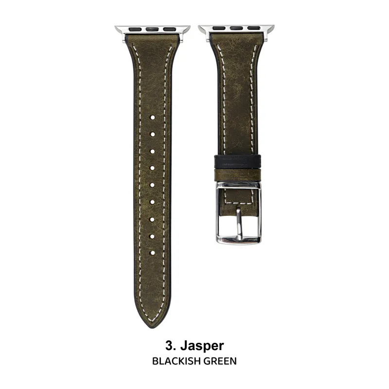 Vobafe Watch Band Apple Compatibility Cowhide Leather Material-5