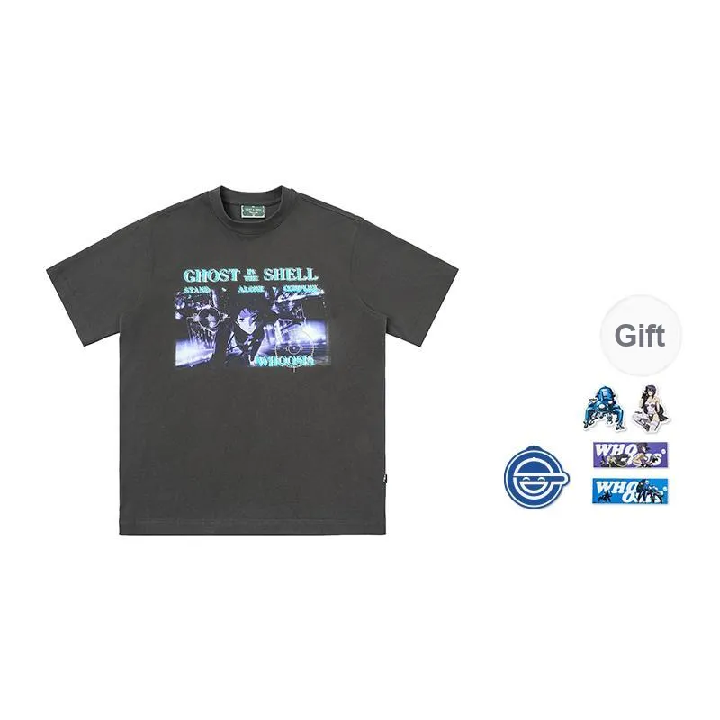 WHOOSIS X Ghost In The Shell, Collaboration T Shirts Unisex-3