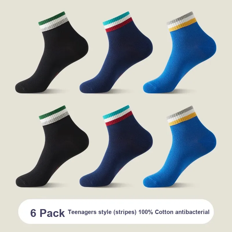 H YXIANG Mid Calf Socks Unisex Box 6 Pack-1