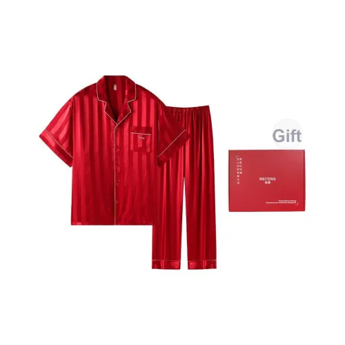 MEITENG Пижамный комплект Летний Женский Набор в подарочной коробке Красный
