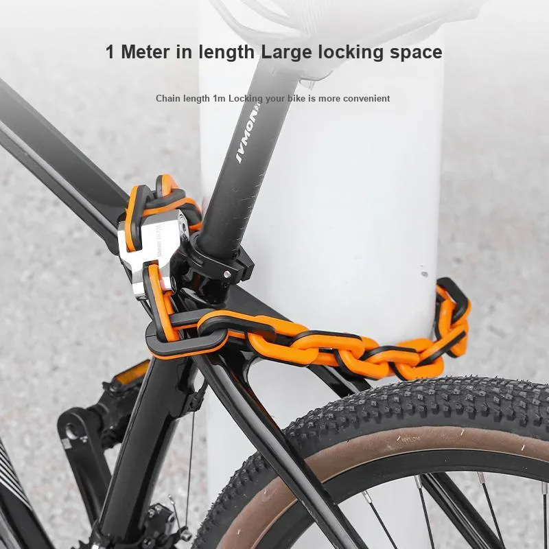 WEST BIKING Bicycle Locks Anti Pick, Anti Rust, Adjustable Chain Lock-9