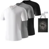 V-Neck 3 Pack (White+Black+Gray) 3 Pcs, Great Value and Easy to Wash!