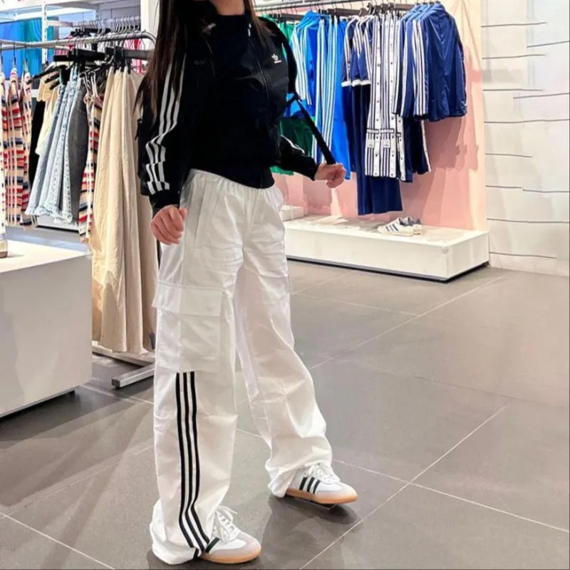 【ADIDAS】originals 3-Stripes Cargo PANTS white★追跡可 Adidas Originals 3 Stripes Cargo Trousers Knitted Sports