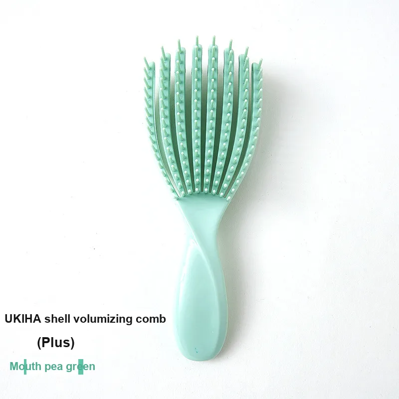 Sweet Pillow House Shell Puff Comb, Large Size, Small Size, Long Handle, Good Looking Rib Comb Shaping-5