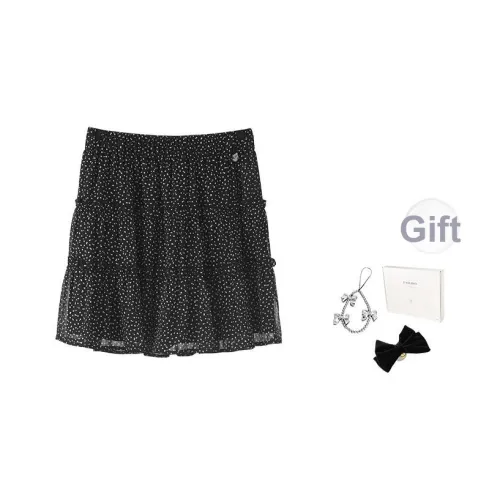 Fstudio Корейский стиль Гороховый узор Мягкий и Элегантный Комплект с короткой юбкой длины до колена складками повседневный женский