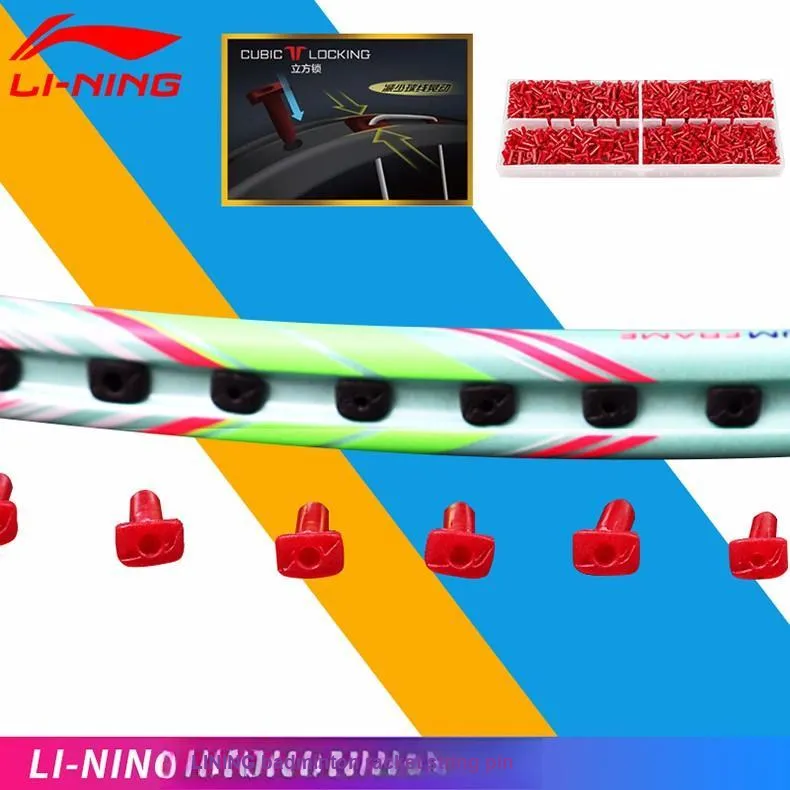 LiNing Badminton Equipment Saffron Nylon Unisex 35g Directional Cube Lock Grommet Strips-4