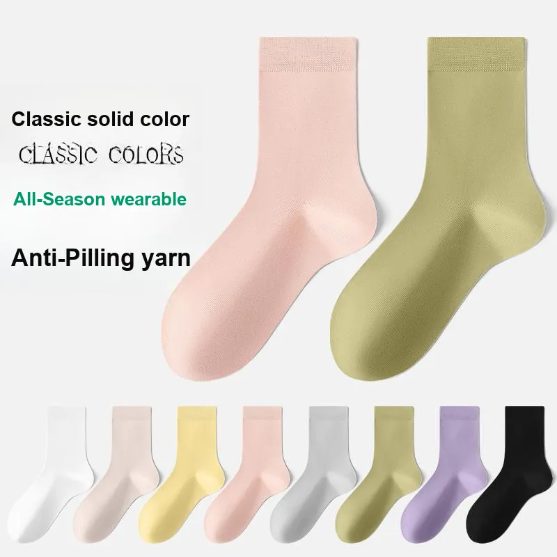 MIIOW Mid Calf Socks Women's 4 Pack-21