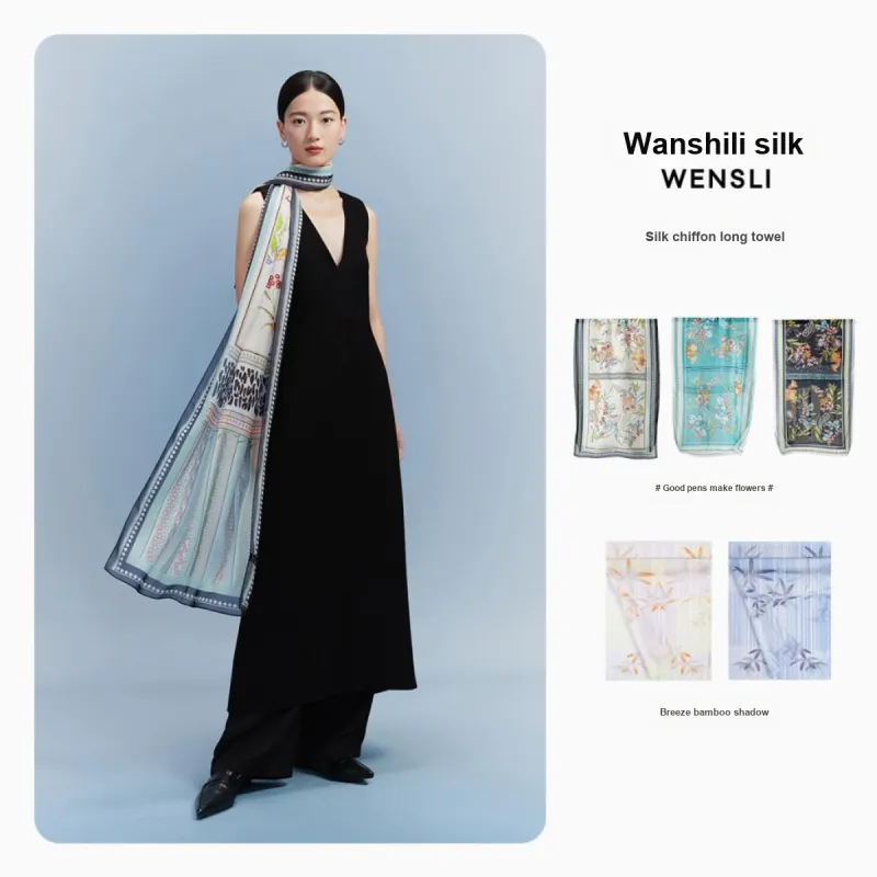 WENSLI Silk Scarves Unisex-11