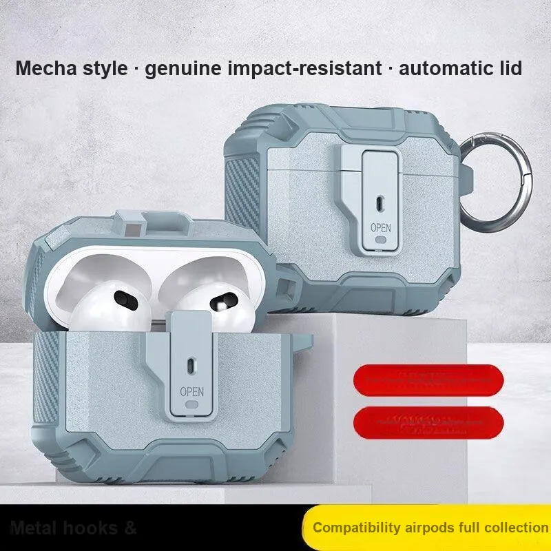 Yoobao Compatibility AirPods4 TPU Automatic Lid Fully Enclosed Impact Resistant Headphone Cases-7