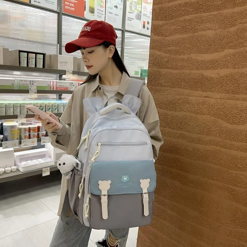 Alcohol Dragon Nylon Backpack Regular Women's Multicolor-26