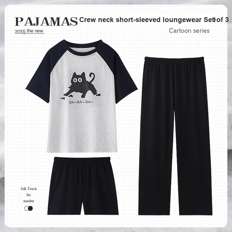 O'MESIK Pajama Set Women's Black-1