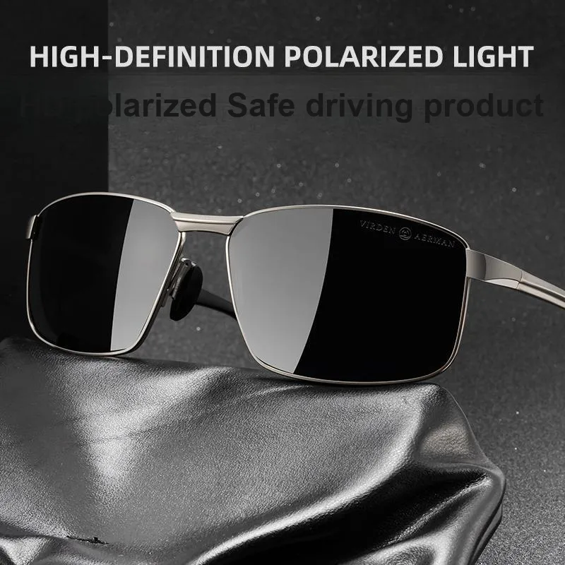 VIRDEN AERMAN Titanium Alloy Square Sunglasses Men's-2