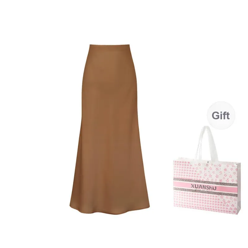 XUANSHU Casual Long Skirt Women's-8