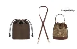 24 Snowflake Brown 1.1cm Width Litchi Grain Gold Buckle 90-120cm+Brown Nylon Liner
