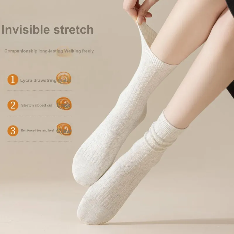 XXLLG Mid Calf Socks Women's Box Of 3 Pairs-2