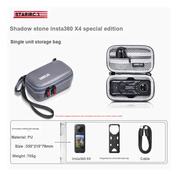 STARTRC Camera Bags Compatibility With Insta360 X4 Single Unit Bag-1