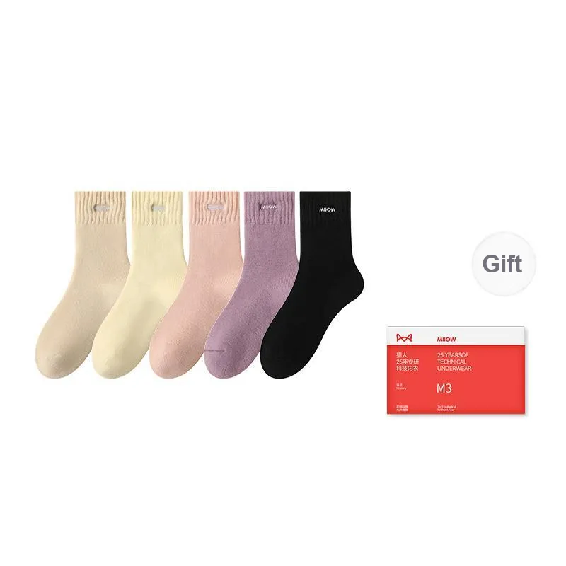 MIIOW Mid Calf Socks Women's Shopping Bag Combo Set-26