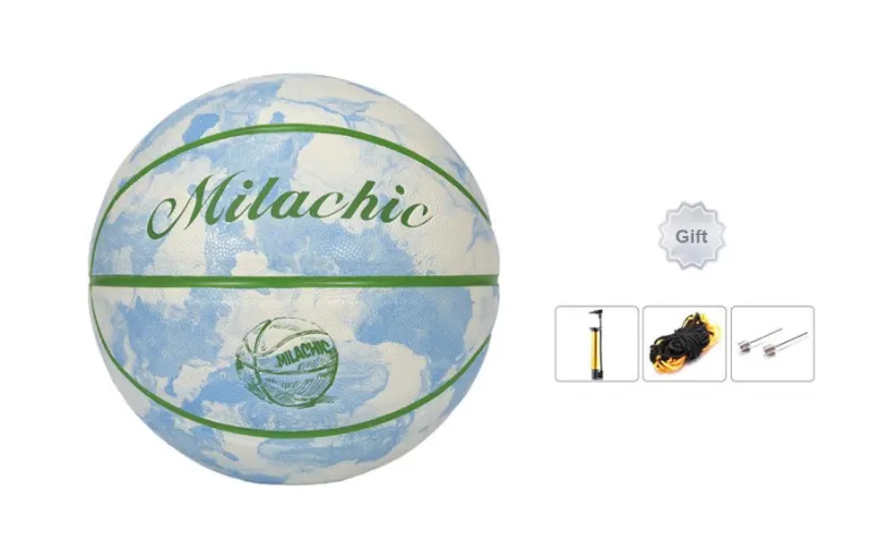 MILACHIC PU Basketball Blue Size 7 Training Unisex-5