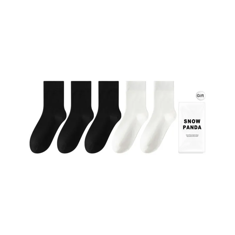 XXLLG Mid Calf Socks Men's Shopping Bag 5 Pack-9