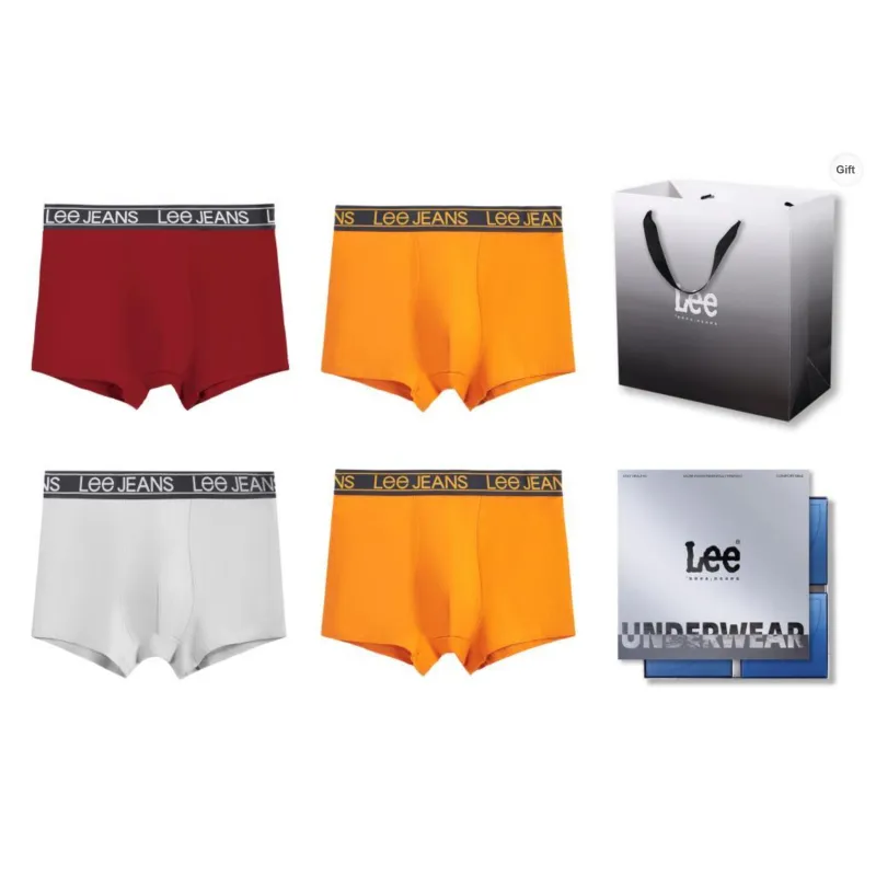 Lee Underpants Men's 4 Pack Box+Shopping Bag-30