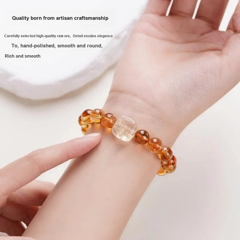Lang Wind Natural Citrine Bracelets Unisex-4