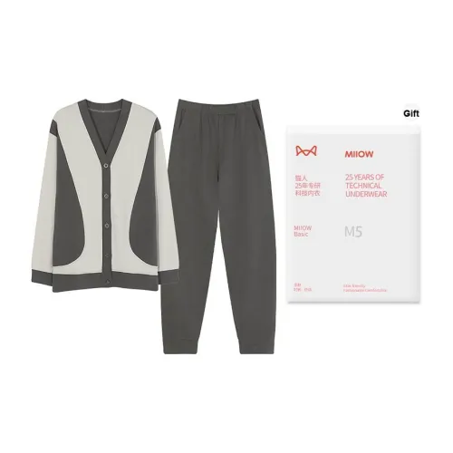 MIIOW Pajama Комплект Мужской Серый Белый