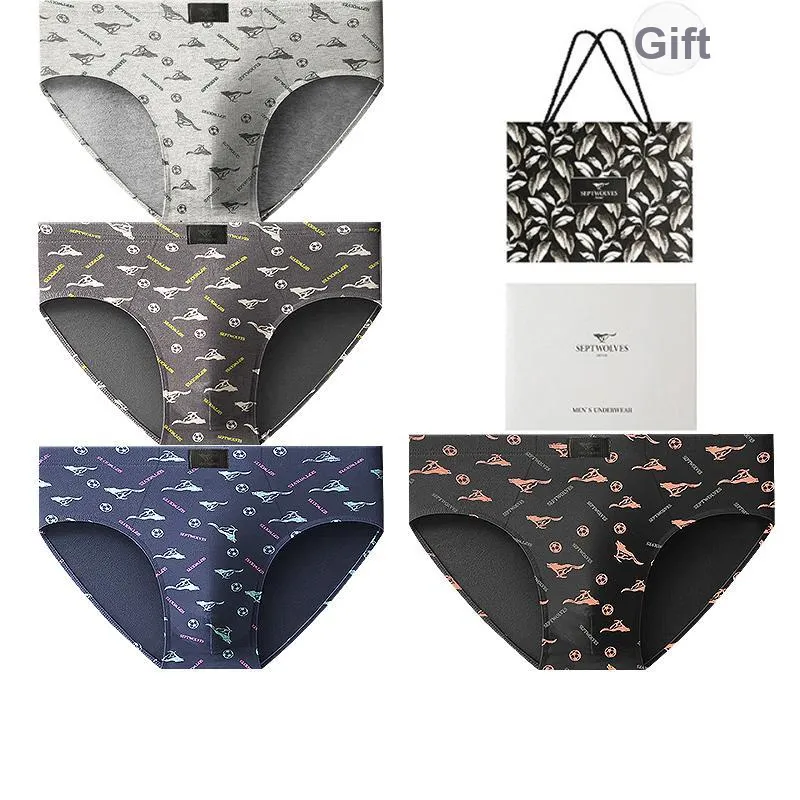 SEPTWOLVES Нижнее белье Подарочная коробка Мужской 4 шт Gift Box Set + Сумка для покупок