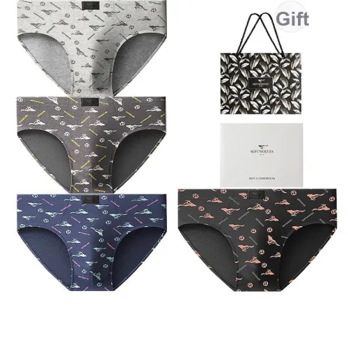 SEPTWOLVES Нижнее белье Подарочная коробка Мужской 4 шт Gift Box Set + Сумка для покупок