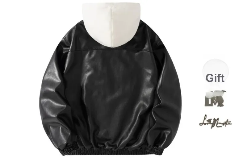 Love Monster Leather Jacket Unisex Black-3