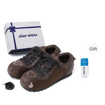 SOAP OPERA Slip Resistant Height Increasing Low Top Casual Shoes Unisex Brown
