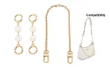 Gold-Tone Camellia 12cm*2+Decorative Chain 40cm