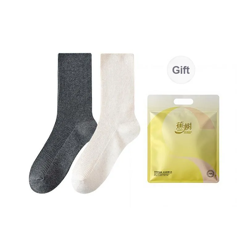 Jiaoshu Mid Calf Socks Women's Shopping Bag Included-4