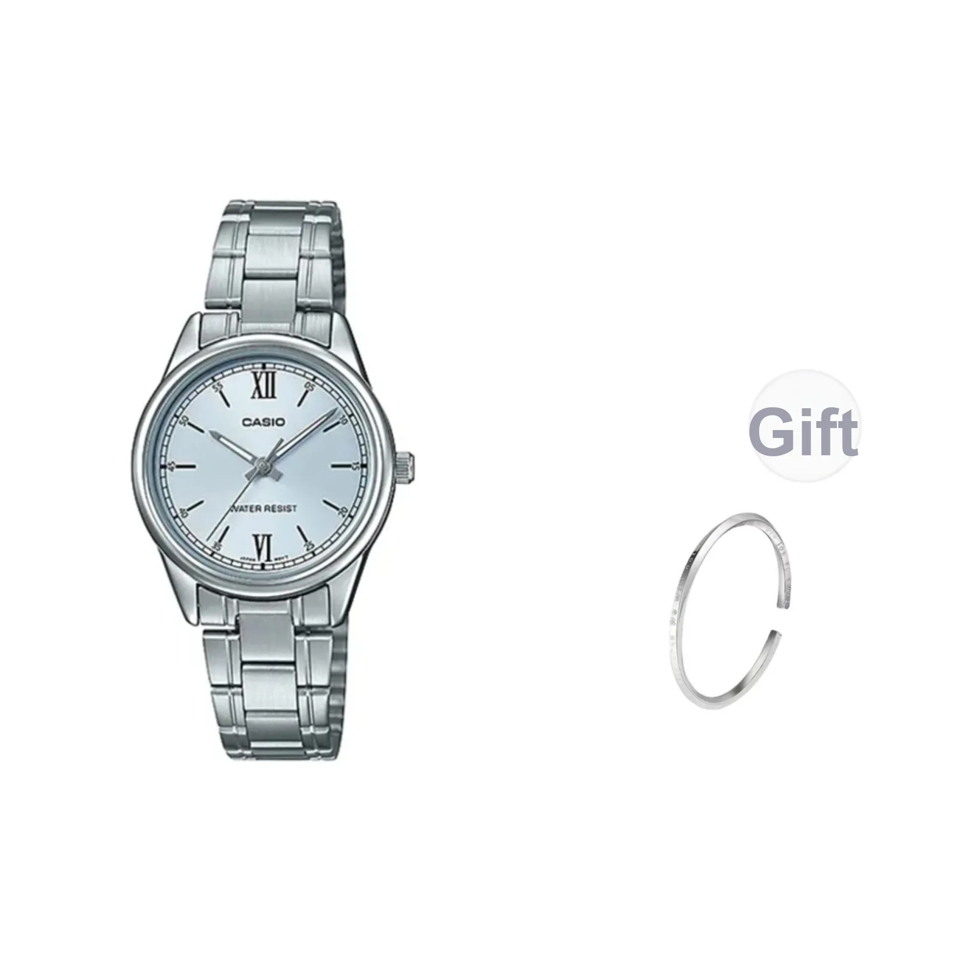 CASIO Кварцевый механизм Часы Женские Синий циферблат