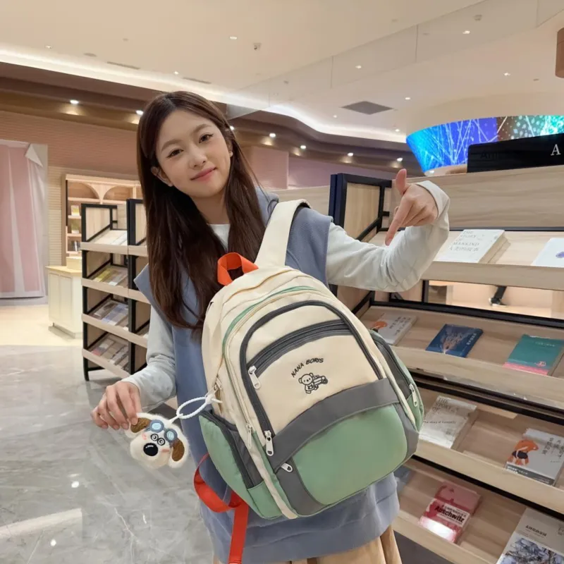 BSELEON Nylon Backpack Regular Unisex Multicolor-7