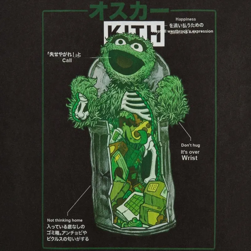 KITH For Sesame Street Oscar The Grouch Vintage Tee-2