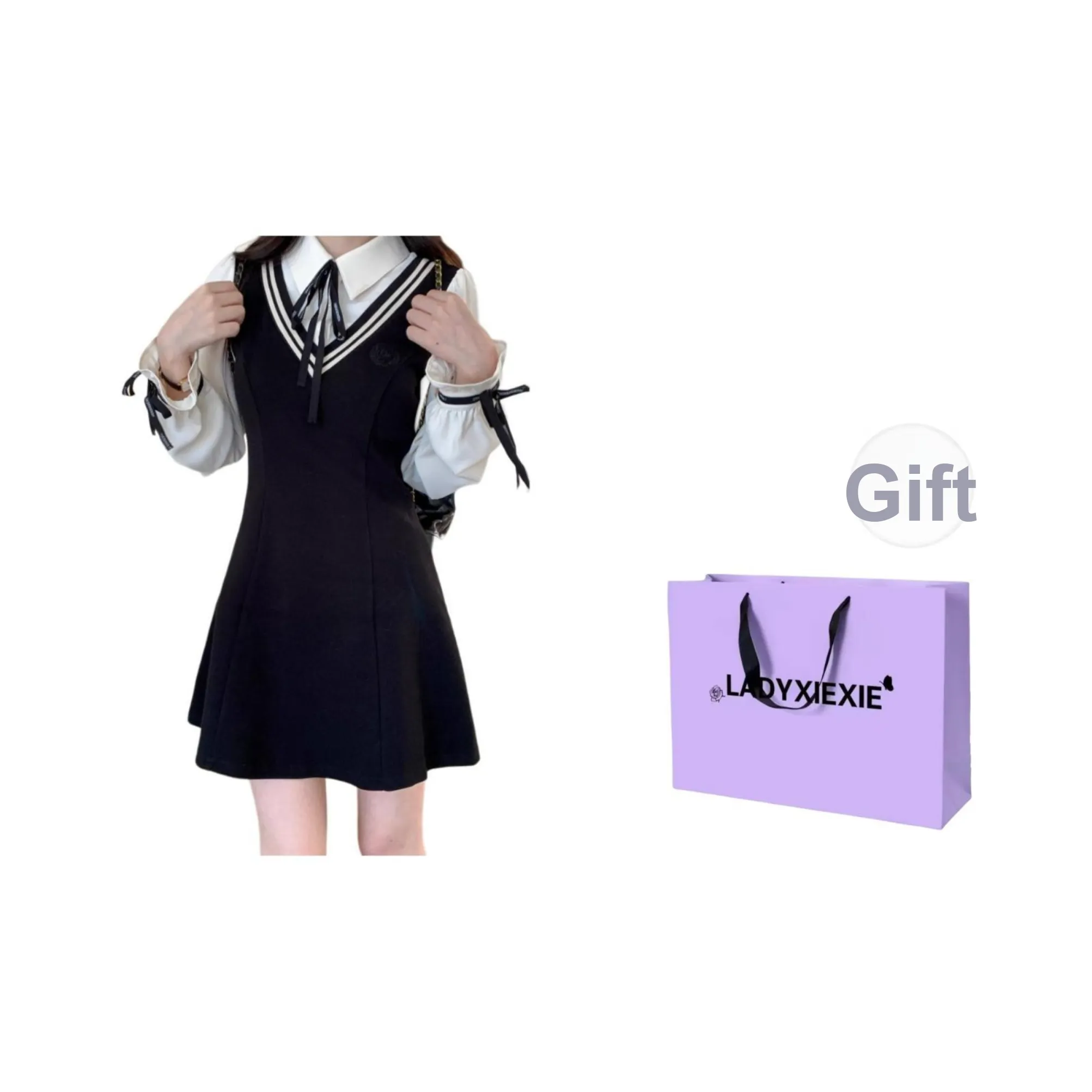 LADYXIEXIE Длинное платье с длинными рукавами женское