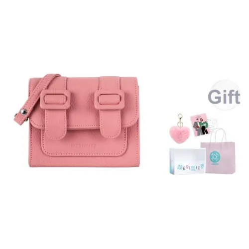 MERIMIES Кожа Почтовая Сумка Сумка через плечо Мини Женская Розовая