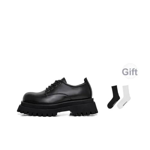 HANQIAORIJI Black Blood Series Повседневные кожаные туфли Унисекс Черный