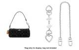 White Heart Four-Leaf Clover Extender Chain with White Clasp 15cm+Decorative Chain 35cm