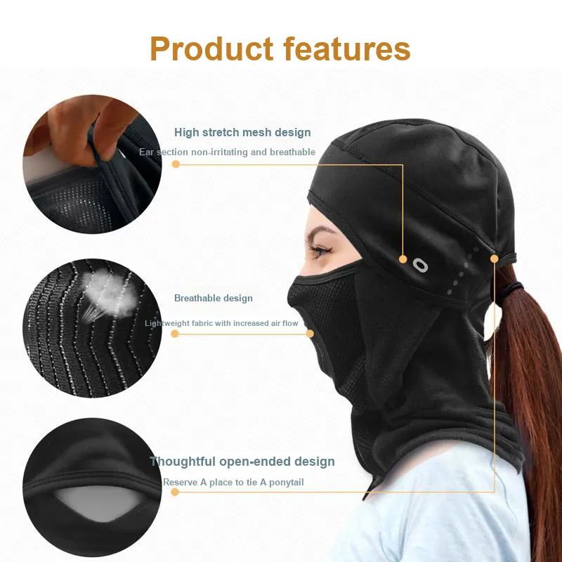 BATFOX Motorcycle Headgears Soft Material Cycling Skiing Unisex 52 62cm Head Circumference Windproof And Cold Resistant-3